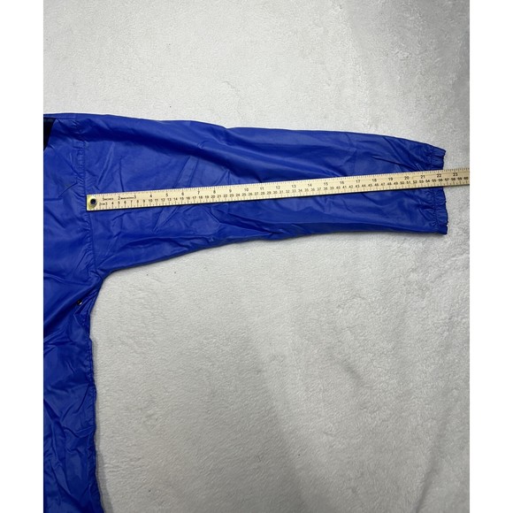 Vintage 80s Levis Anorak Windbreaker Jacket Windrunner V-Front Hooded Size Large - Picture 6 of 8